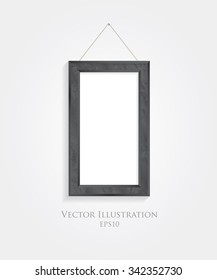 Black frame vector background.