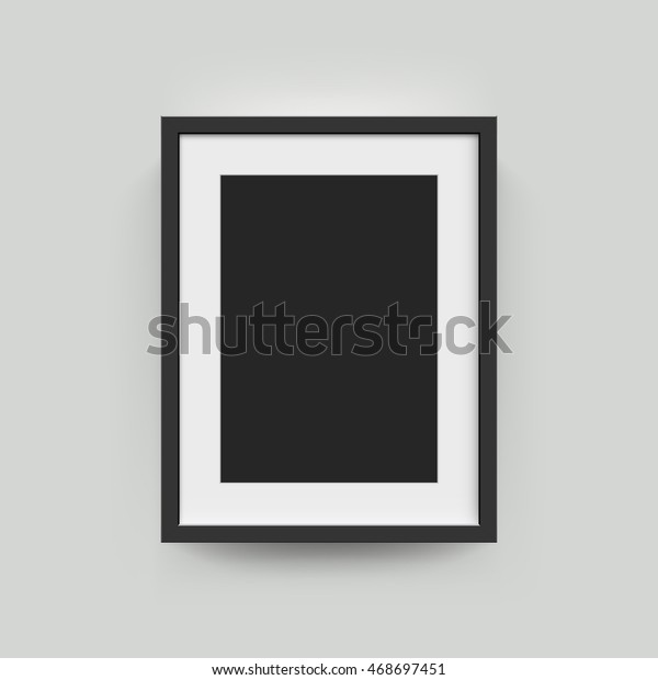 Black Frame Vertical Poster Photographs A3 Stock Vector Royalty Free