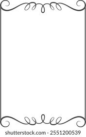 A black frame with a wavy design