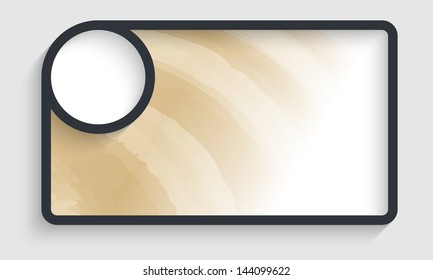 black  frame with white circle box