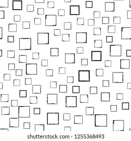Black frames in a grunge style on a white background