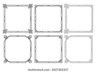 Black Frames Vector Vintage Art