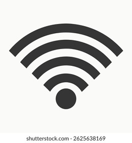 ícone de vetor wifi livre preto no fundo branco