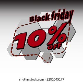 SCHWARZ FREITAG 10 % RABATT, VERKAUFBANNER UND STOCKBURST
