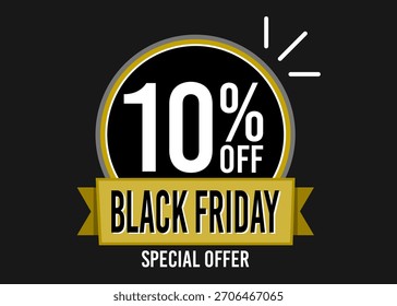 Black friday, 10% de desconto 10% de desconto em ouro, ouro, 10% de desconto, desconto, finanças de negócios, varejo.