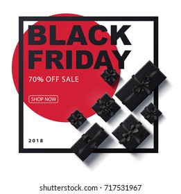 black Friday 2018 place for text christmas boxes top view design 2019 2020