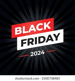 Black friday 2024 sale vector template