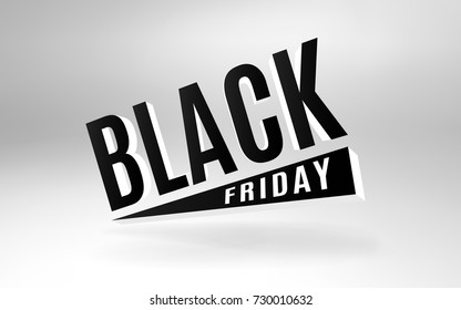 Black Friday 3d design banner from words
