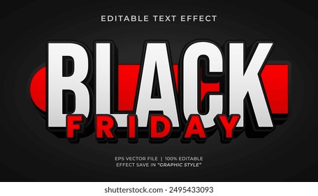 Plantilla de efecto de texto editable 3d Black friday