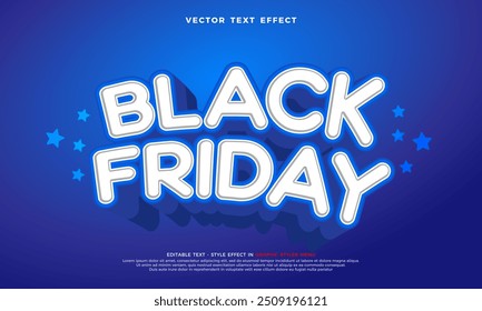 Black friday 3d editable text effect