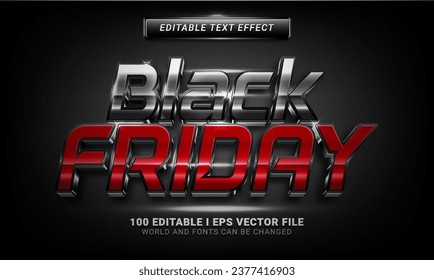 black friday 3d style text effect