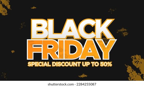 black friday 3d style typography