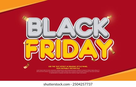 Black friday 3d text effect