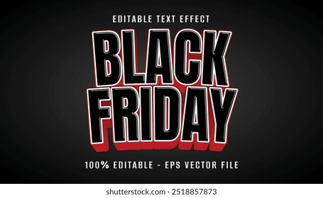 black friday 3d text effect design