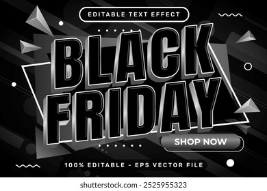 black friday 3d text effect and editable text effect