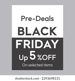 Black Friday bis zu 5 % Rabatt auf Promotionsplakat