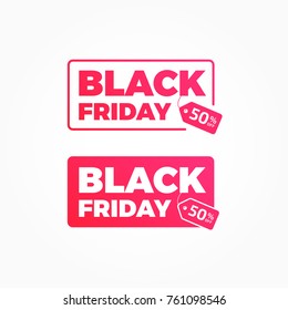 Black Friday 50% Off Offer Shopping Tags