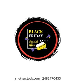 Black Friday up to 50% off sale poster design with a dark background and yellow gradient golden text
