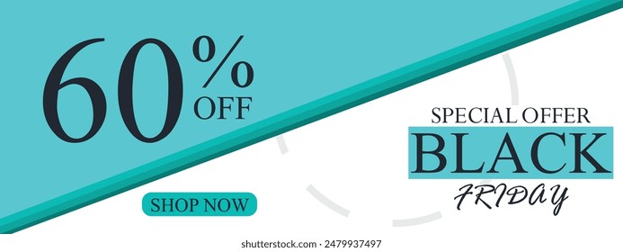 BLACK FRIDAY 60% OFF OFFER SELL BANNER TEMPLET DESIGN
