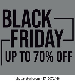 black friday 70% offer vetorial illustration design. black