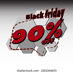 SCHWARZ FREITAG 90 % RABATT, VERKAUF BANNER UND STOCKBURST