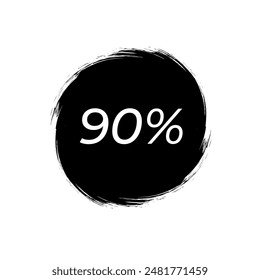 Black Friday up to 90% off sale poster design with a dark background and yellow gradient golden text
