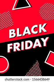 Black Friday A4 Flyer Banner poster template vector illustration offer holiday greeting card