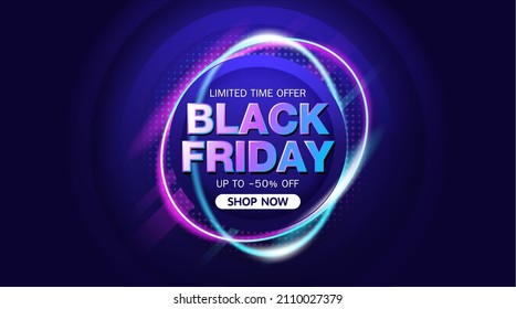 Black Friday Abstract Banner Background Colorful Gradient