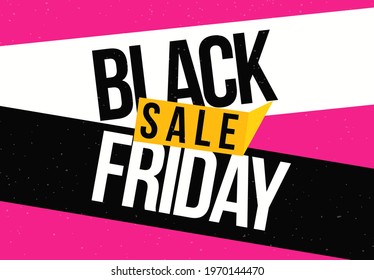 Black Friday. Abstract banner with stripes.