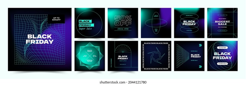 Black Friday abstract promotion web banner for social media mobile apps. Geometrical sale and discount promo backgrounds with abstract pattern.