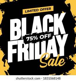 BLACK FRIDAY ABSTRACT SOCIAL MEDIA SALE DESIGN BANNER TEMPLATE FREE VECTOR