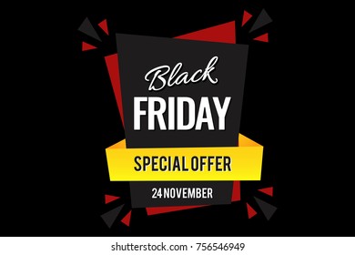 Black friday abstract vector sale layout background. 