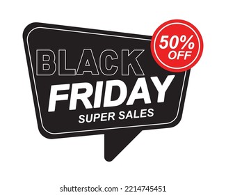 black friday advert icon isolated