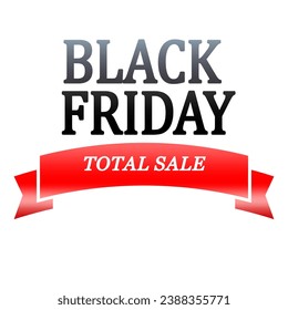 black friday advertisement banner total sale