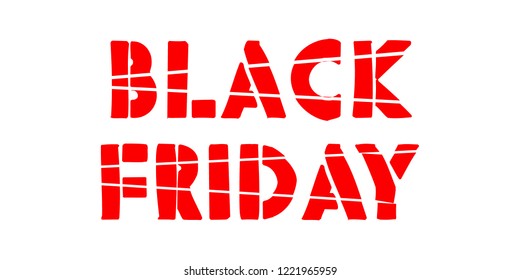 black friday advertisement mosaic stylish text isolated