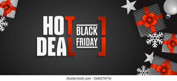 black friday agreement banner design template on black background white holiday season black conceptual vacation background scene red market mark christmas contract concept banner buying offset worth