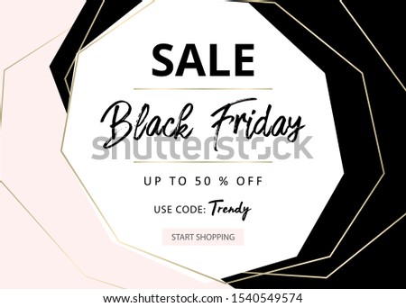 Black Friday  autumn elegant collection trendy chic gold blush background for social media, advertising, banner, invitation card, fashion header, business 