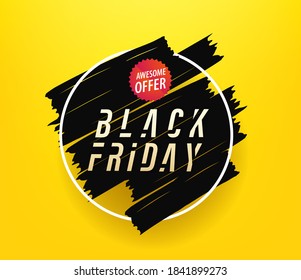 Black friday awesome offer vector banner