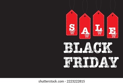 Black Friday background banner vector. Black Friday festival, today stores will issue a promotion to reduce almost all types of products. Shopping, discount, buy, Sale Black Friday background concept