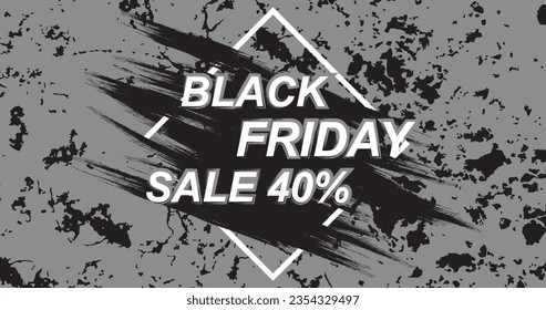 Black friday background with brush style. Vector design illustration.