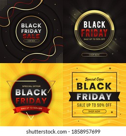 black friday background collection set vector