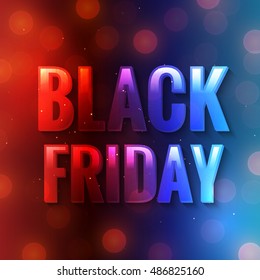 Black Friday Background. Colorful vector illustration for festive advertising design