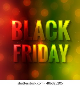 Black Friday Background. Colorful vector illustration for festive advertising design