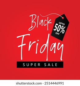 Diseño de fondo de Black Friday con decoración de etiqueta de descuento