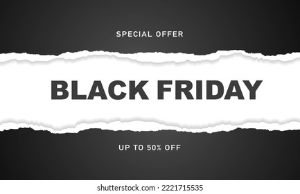 Black Friday Background Design. Greeting Card, Banner, Poster. Vector Illustration.