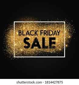 Black Friday background with glittery design