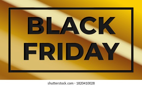 black friday background with gold color