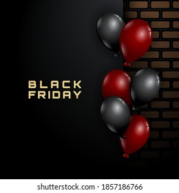 Black Friday Hintergrund. Gut für Banner oder Poster. Vektorgrafik.