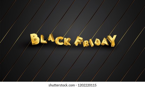 Black friday background layout background black and gold. For art template design, list, page, mockup brochure style, banner, idea, cover, booklet, print, flyer, book, card, ad, sign, poster, badge.