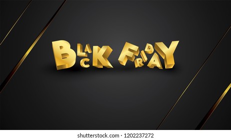 Black friday background layout background black and gold. For art template design, list, page, mockup brochure style, banner, idea, cover, booklet, print, flyer, book, card, ad, sign, poster, badge.